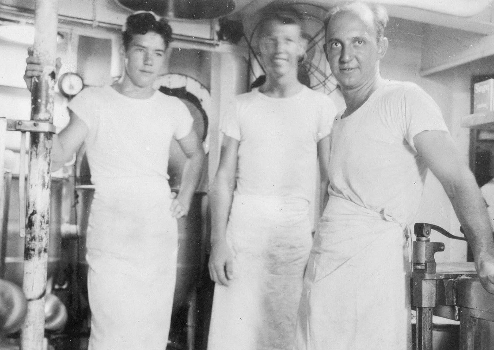 Supply Dept.<br>(L&rarr;R) F. Thomas, R. Colburn, C. Briggs.