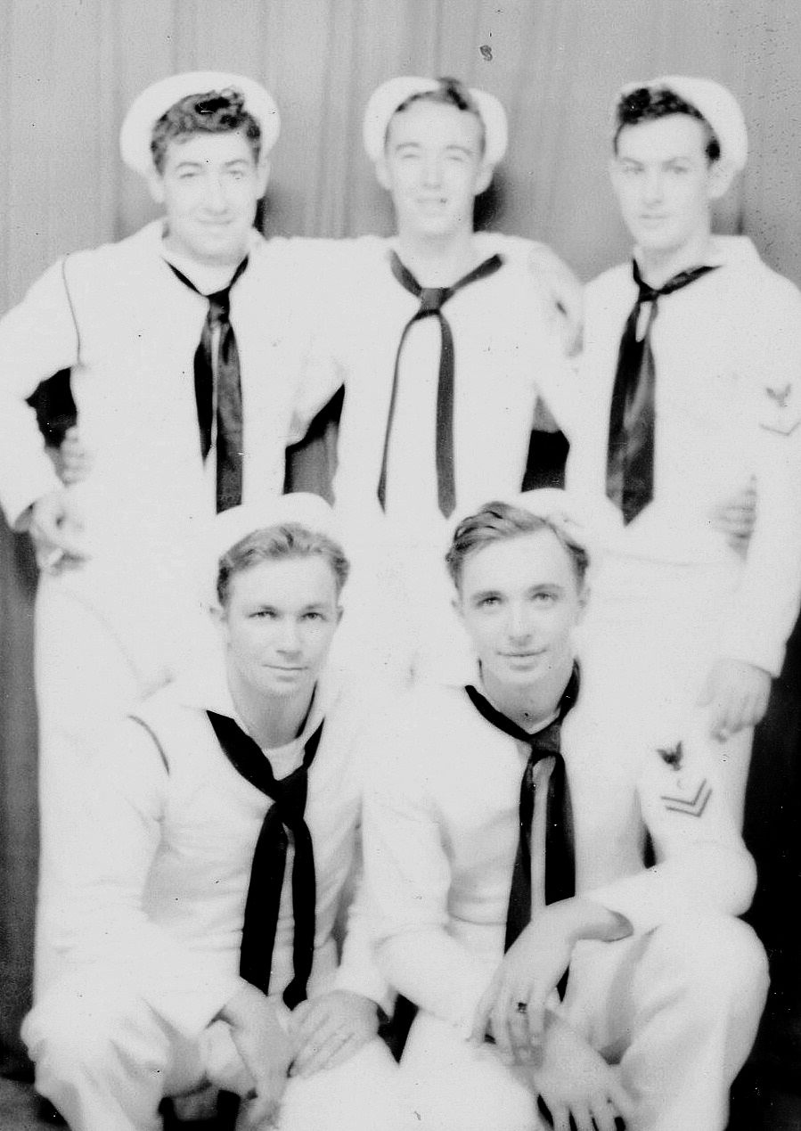 Supply Dept.<br>BACK ROW (L&rarr;R) E. Pelletier, [unknown], R. Pelletier.<br>FRONT ROW (L&rarr;R) [unknown], [unknown].
