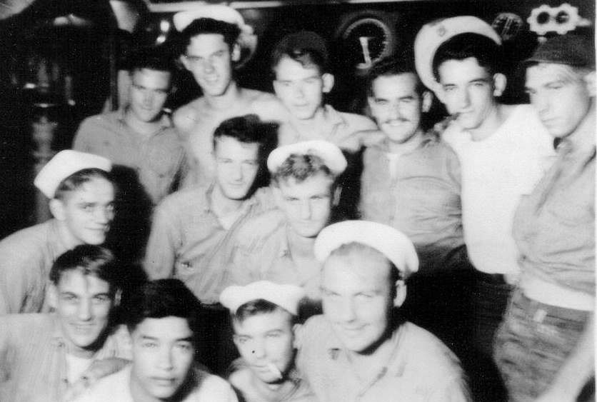Black Gang:<br>BACK ROW (L&rarr;R) E. Vaughan, J. Krachey, [unknown], [unknown], [unknown], J. Blackwell<br>MIDDLE ROW (L&rarr;R) [unknown], [unknown], [unknown]<br>FRONT ROW (L&rarr;R) [unknown], [unknown], [unknown], R. Grady